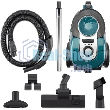 Пылесос Hyundai HYV-C3950 темно-зеленый/черный, 380/2220 Вт, уборка сухая, пылесборник контейнер 1.5 л