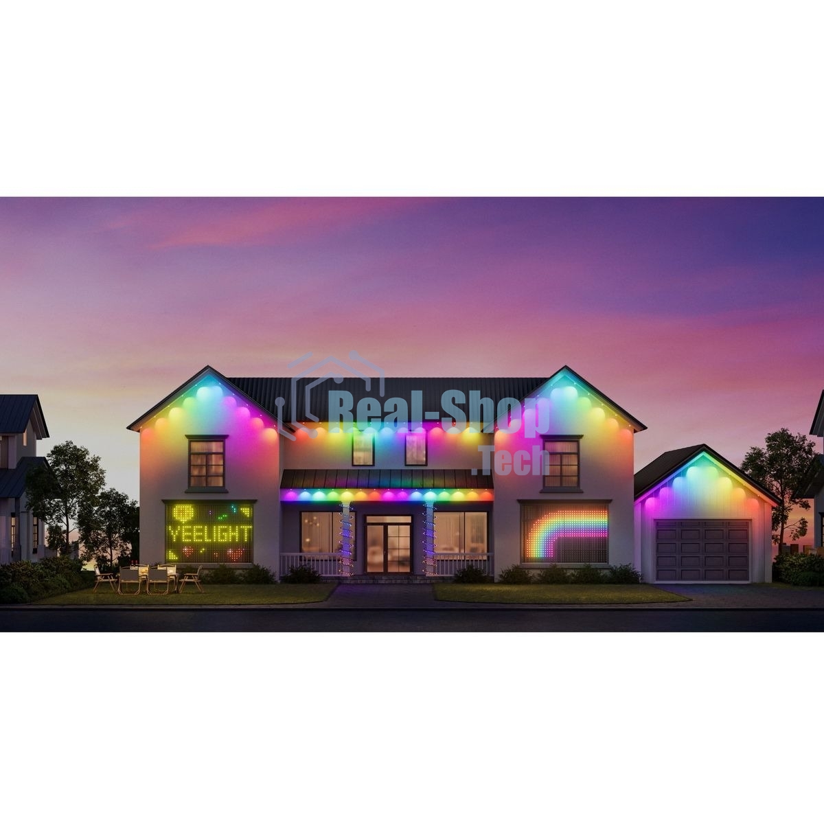 Умная штора-гирлянда Yeelight, 475 ламп, 1,5м x2м/RGbIC+ BLE/YLYDD-0053