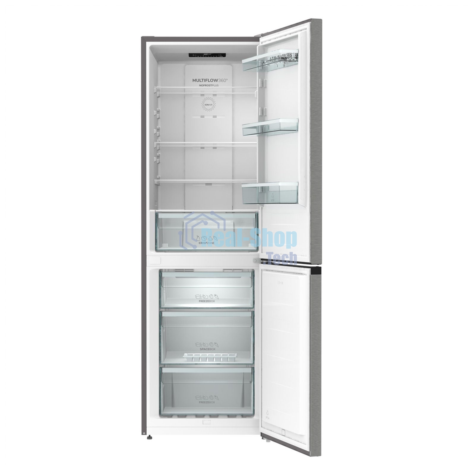 Холодильник Gorenje NRKE62XL серебристый металлик двухкамерный 203/99л морозилка снизу, No Frost