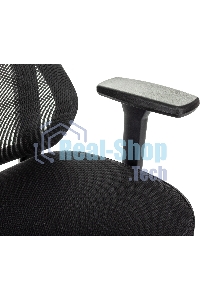 Кресло руководителя Бюрократ MC-412N-H черный сетка/ткань с подголов. крестов. металл хром