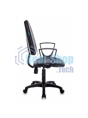 Кресло Бюрократ CH-1300N/OR-16 черный, экокожа, 120 кг, механизм качания