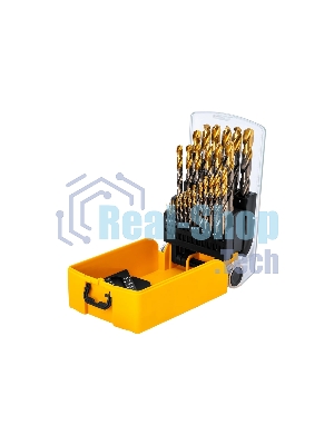Набор сверл по металлу Denzel 1-13 мм, Р6М5К8-TiN, Golden Tip, 25 шт 723010