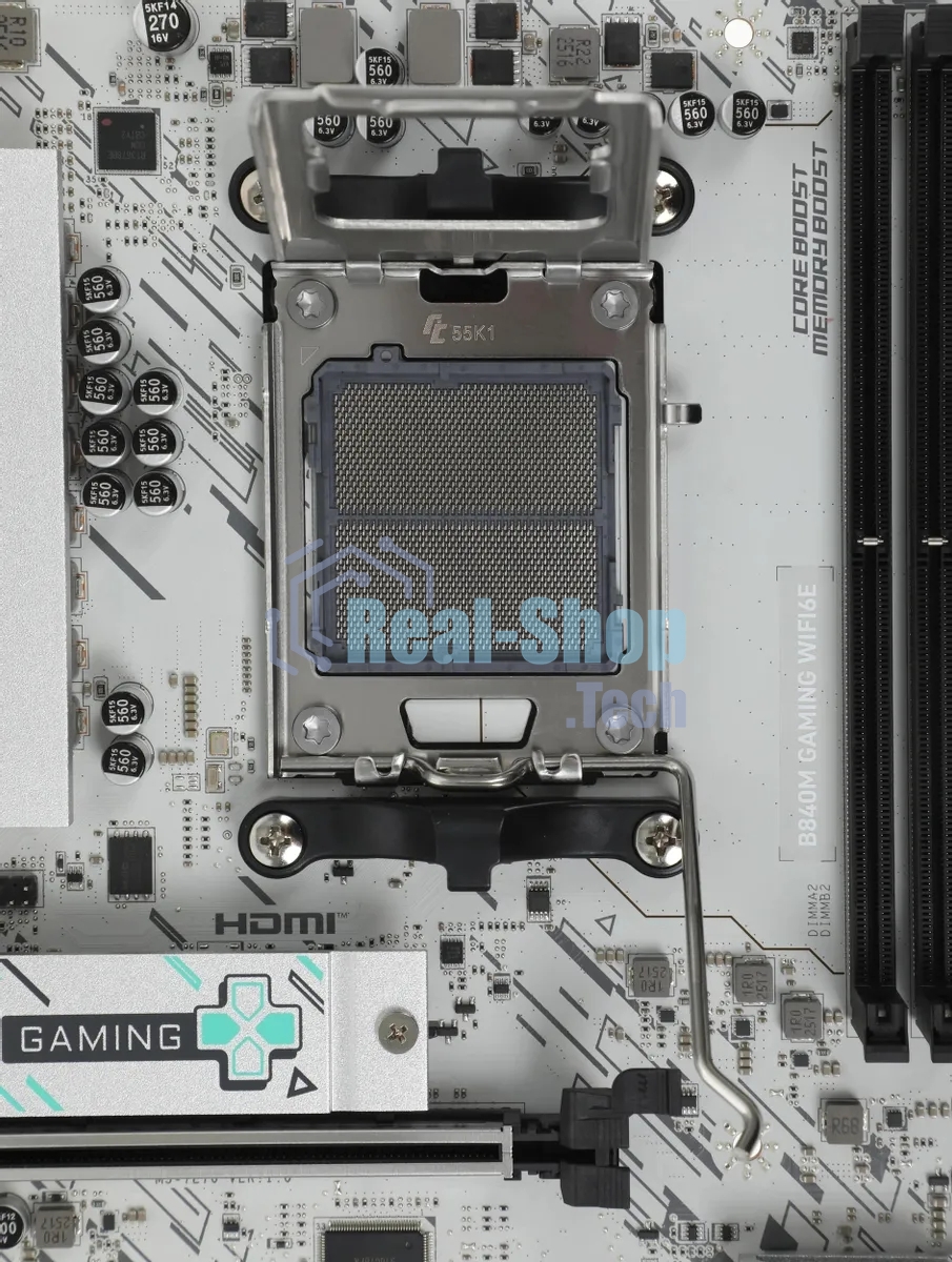 Материнская плата MSI B840M GAMING WIFI6E, AM5, AMD B840, 2xDDR5, 4xSATA, 2xM.2, 1xPCIe 4.0 x16, 1xPCIe 3.0 x4, 1xDP, 1xHDMI, 1x2.5Gb LAN, Wi-Fi 6E, Bluetooth 5.3, 4xUSB-A 5Gbps, 2xUSB-A 2.0, 2x3.5 мм, 7.1, mATX