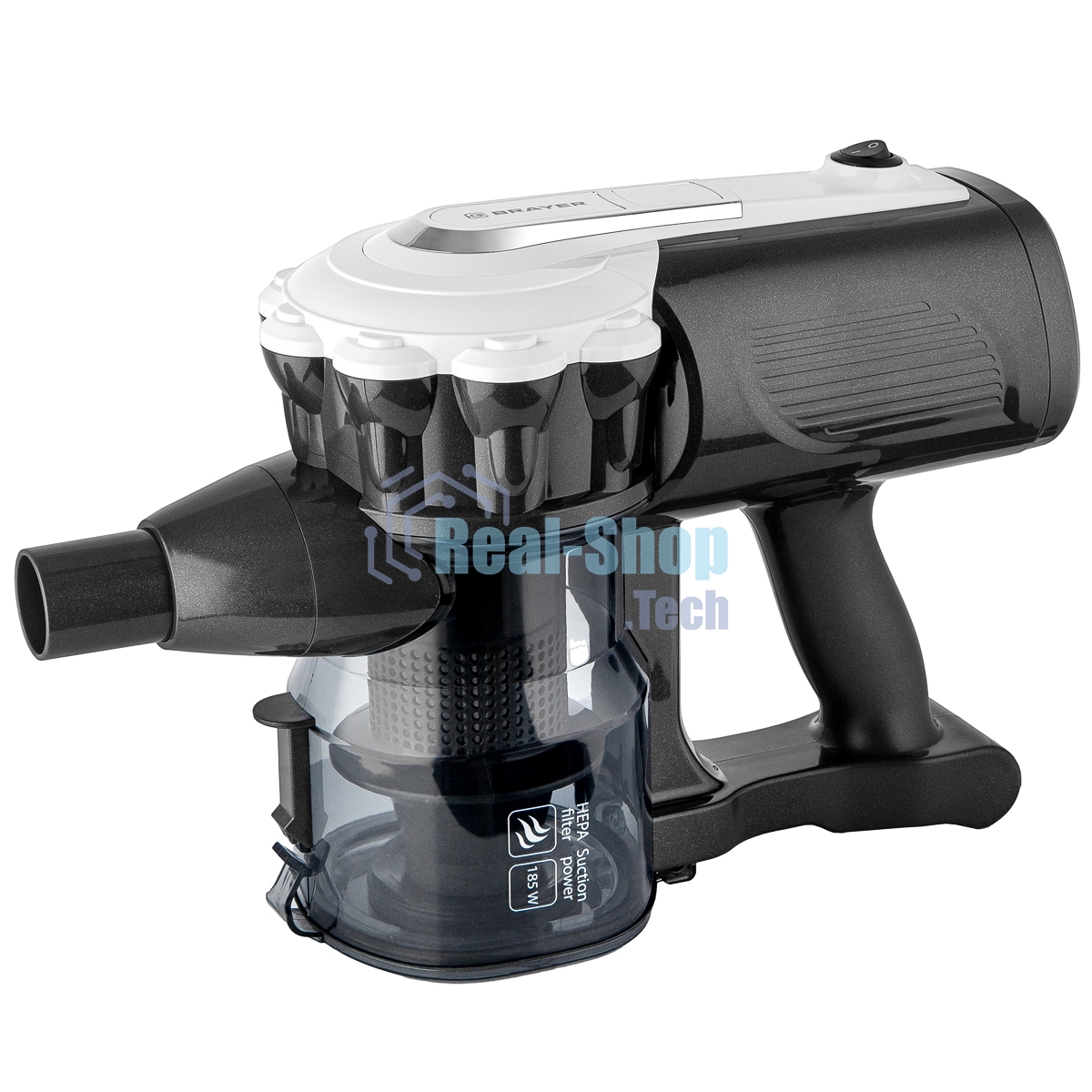 Пылесос вертикальный Brayer BR4269 черный, питание от сети, 185 Вт, уборка сухая, пылесборник 0,8 л