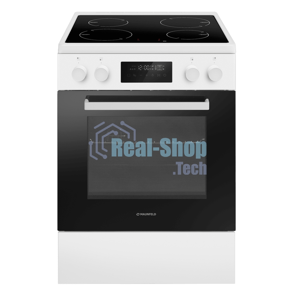 Плита электрическая MAUNFELD MIC611W01TD белый, конфорок 4 электрических (индукционных), духовка 59 л, 60 см x 84.5 см x 63 см