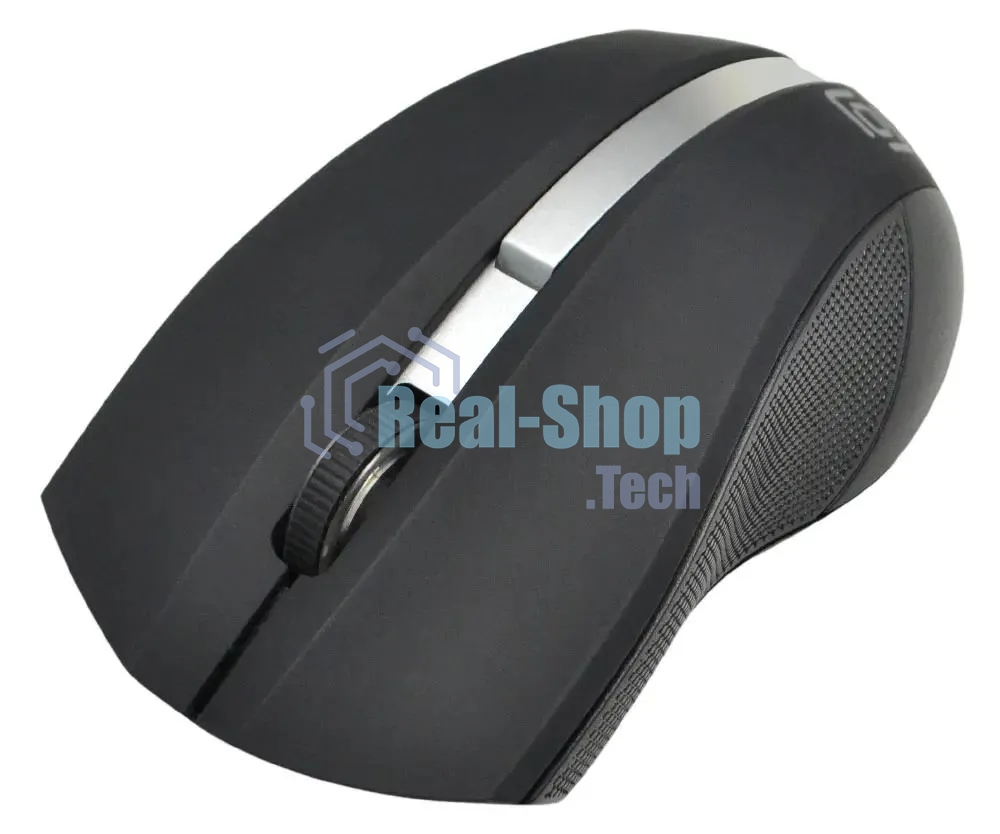 Мышь беспроводная Oklick 615MW черный/серебристый, 1000 dpi, радиоканал, USB, кнопки - 3