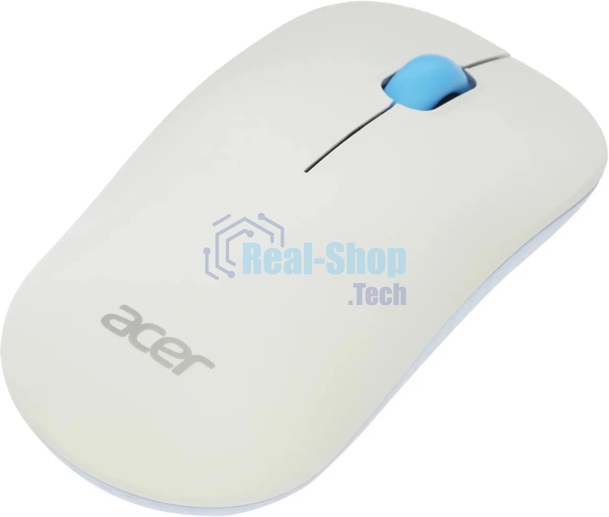 Мышь беспроводная Acer OMR205 белый/голубой, 1200 dpi, радиоканал, USB, кнопки - 3