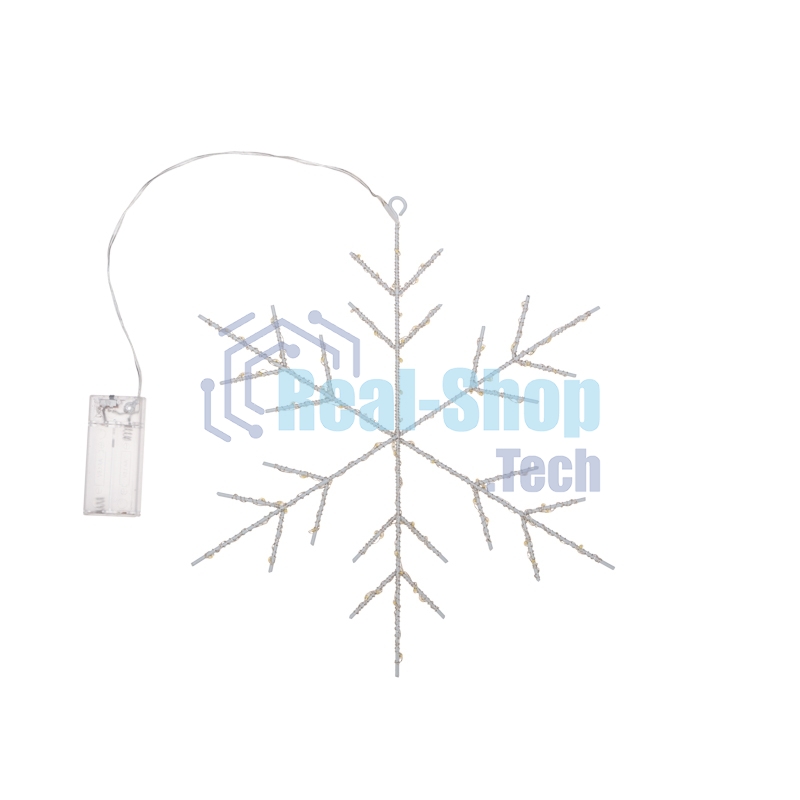 Светодиодная подвесная фигура Neon-night Снежинка на металлическом каркасе, цвет теплый белый