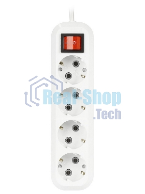 Удлинитель Smartbuy (SBE-16-4-02-ZS) 4 гнз х 2,0 м (16А/3.5 кВт, ПВС 3х1.0)