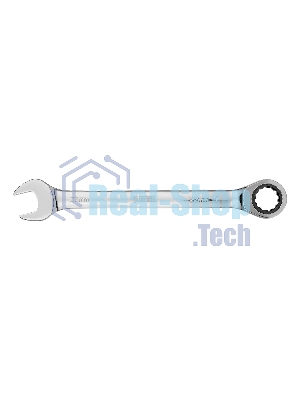 Ключ комбинированный Denzel, с трещеткой, 22 мм