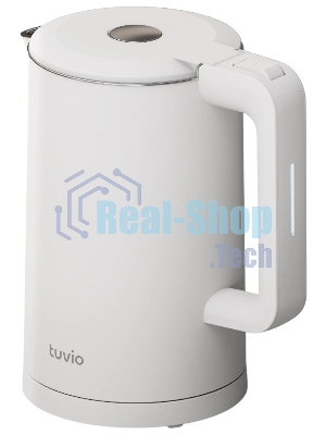 Электрочайник Tuvio TKP0317 с двойными стенками 1.7 л и колбой из нержавеющей стали, белый