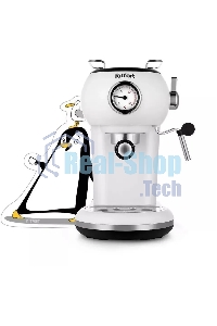 Кофеварка рожковая Kitfort КТ-7219 белый, исп. кофе - молотый, 1.2 л, 1100 Вт, 15 бар