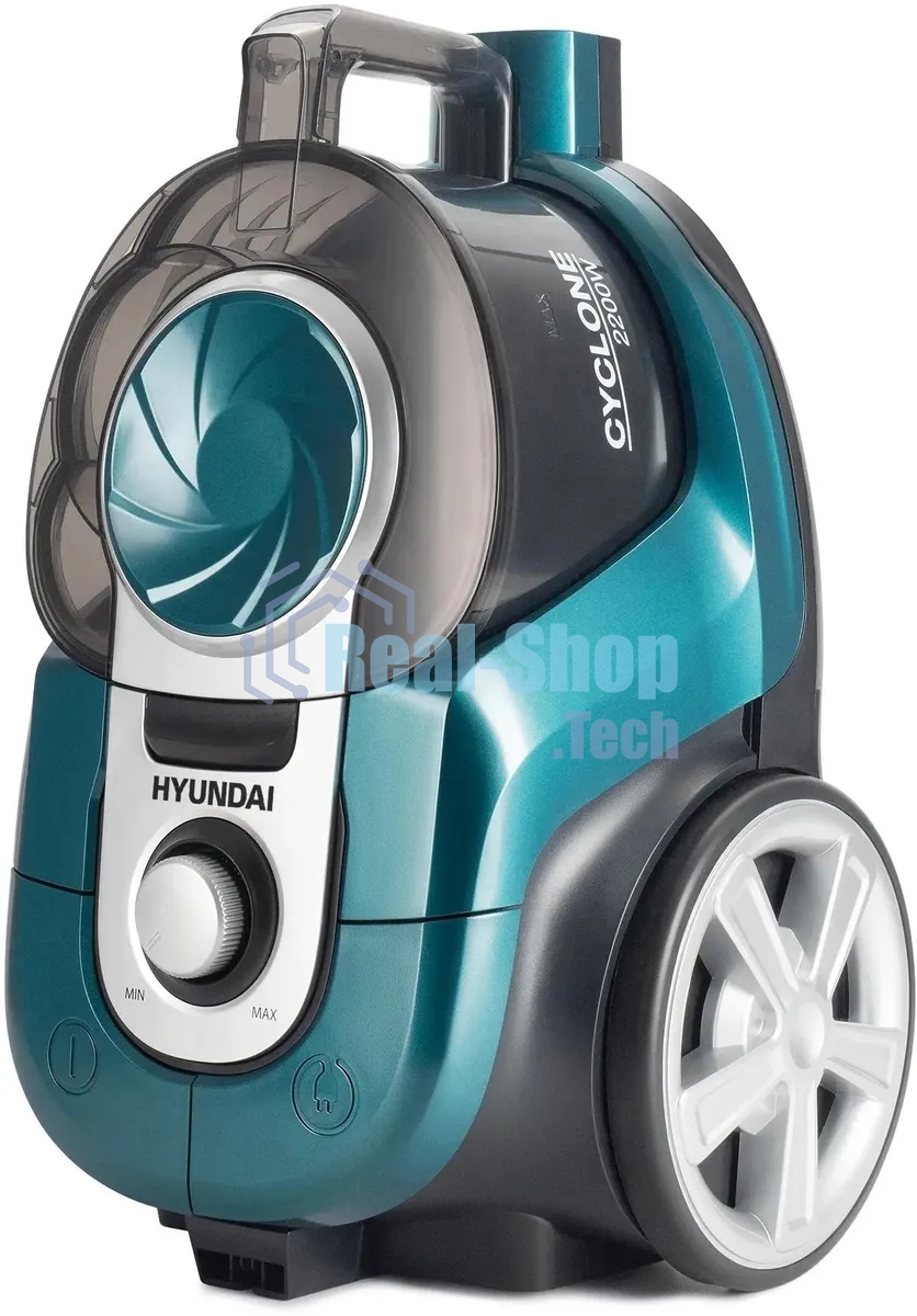 Пылесос Hyundai HYV-C3950 темно-зеленый/черный, 380/2220 Вт, уборка сухая, пылесборник контейнер 1.5 л