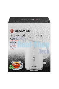 Чайник электрический BRAYER BR6108 1,7 л, 2200 Вт, белый