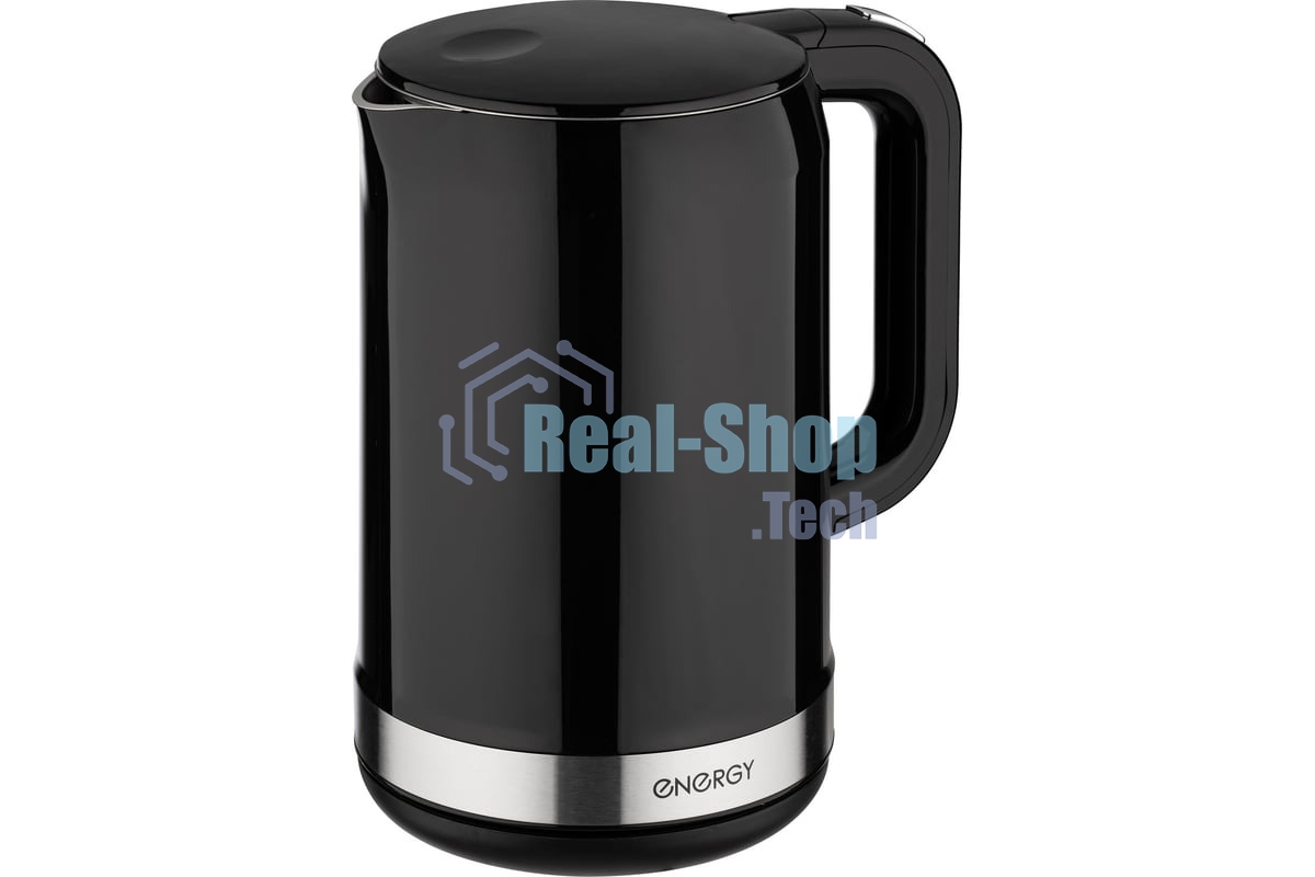 Чайник электрический Energy E-218 1.7л, двойной корпус, черный