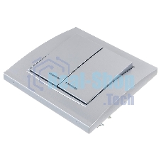 Выключатель 2-кл. СП Бриллиант 10А IP20 с подсветкой серебр. Universal 7949667