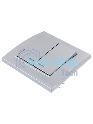 Выключатель 2-кл. СП Бриллиант 10А IP20 с подсветкой серебр. Universal 7949667