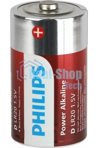 Элемент питания алкалиновый D/LR20 1.5В Power (блист. 2шт) Philips Б0062732