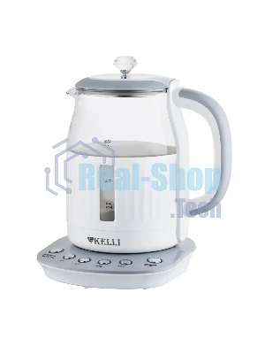 Чайник электрический Kelli KL-1373 бело-серый