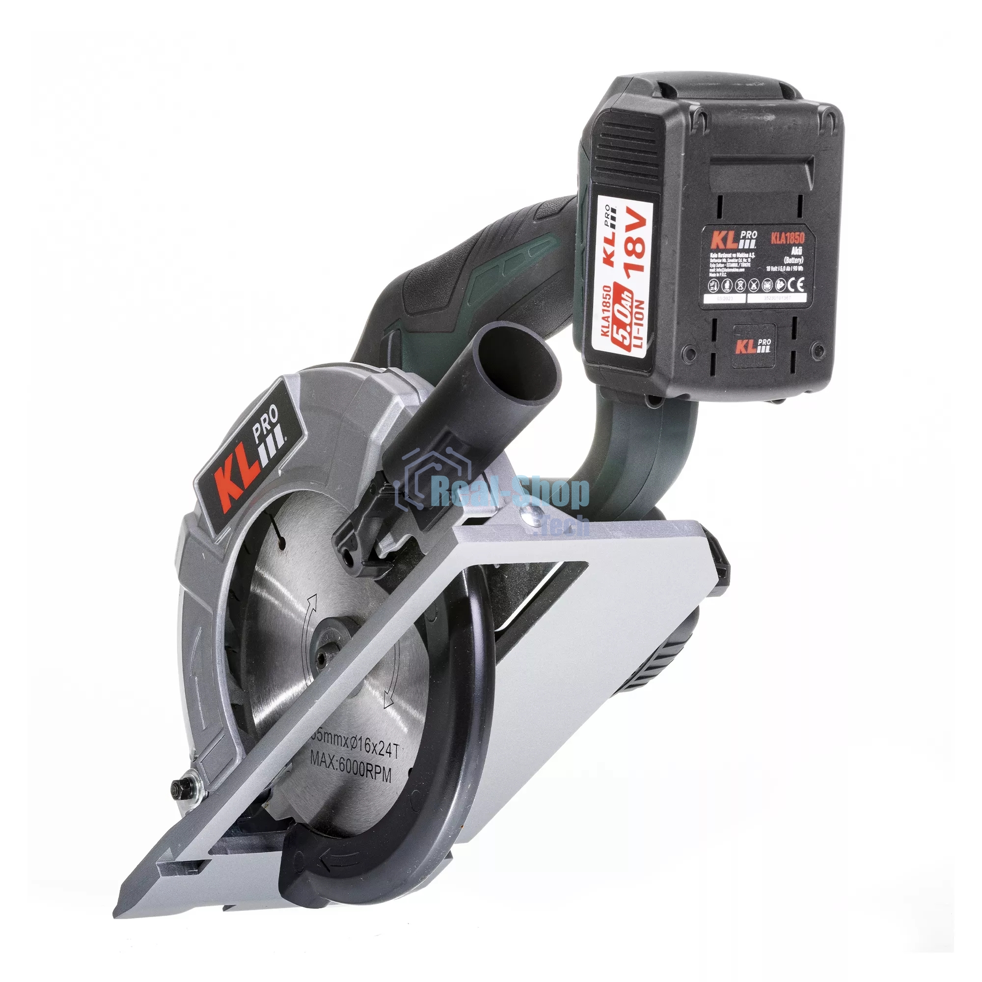 Профессиональная пила циркулярная бесщеточная KLPRO KLDAT18B-50 (18 В/5,0 А·ч)