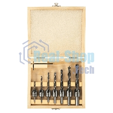 Набор сверл зенкеров Denzel по дереву, 3-10 мм, 7 шт