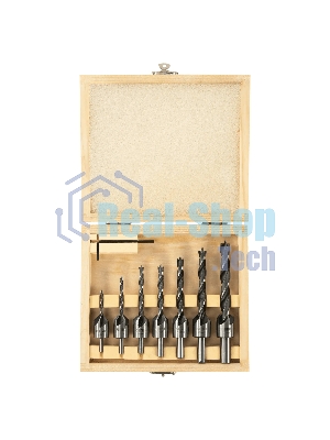 Набор сверл зенкеров Denzel по дереву, 3-10 мм, 7 шт