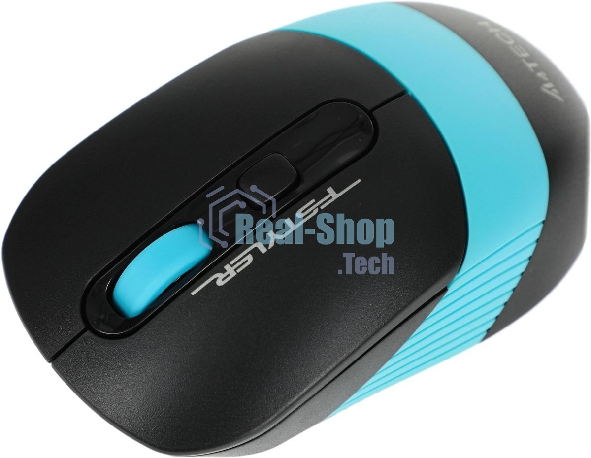Мышь беспроводная A4Tech Fstyler FG10 черный/синий, 2000 dpi, радиоканал, USB, кнопки - 4