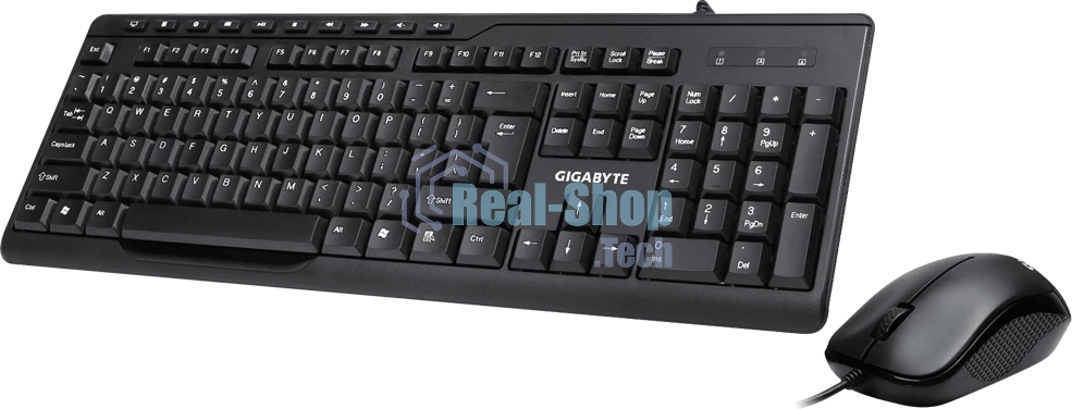 Комплект клавиатура+мышь Gigabyte GK-KM6300 проводной, USB, 1000 DPI, чёрный