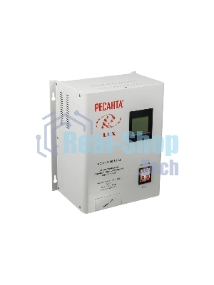 Стабилизаторы напряжения Ресанта АСН-12000/Н1-Ц 63/6/22 Стабилизатор Lux 220В±8%, Габ. 305х190х360, Вес 19,5кг