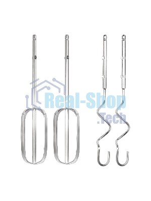 Миксер электрический Galaxy Line GL 2235, бежевый, ручной, 600 Вт, 5 скоростей, 2 насадки-венчика, 2 насадки для замешивания теста, быстрое извлечение насадок, защита от перегрева, книга рецептов