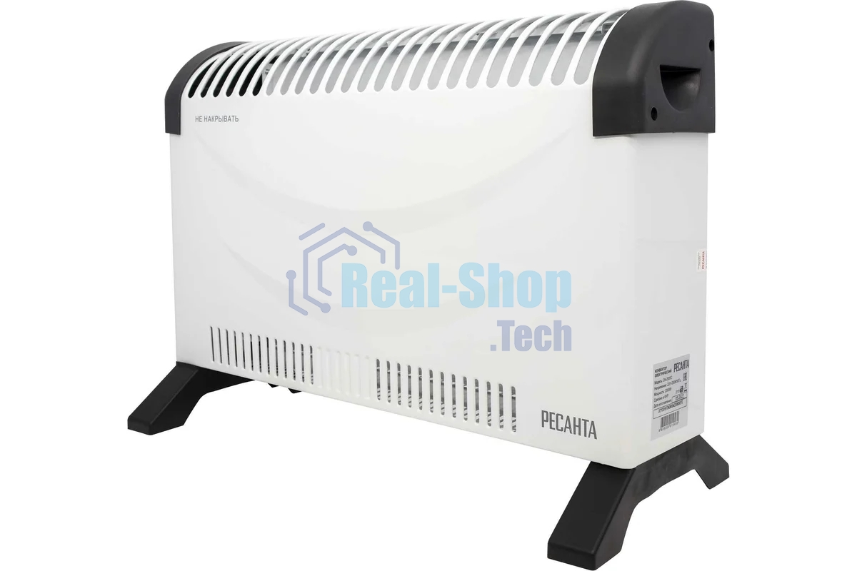Конвектор Ресанта ОК-2000С белый, 2000 Вт, 25 м2, термостат