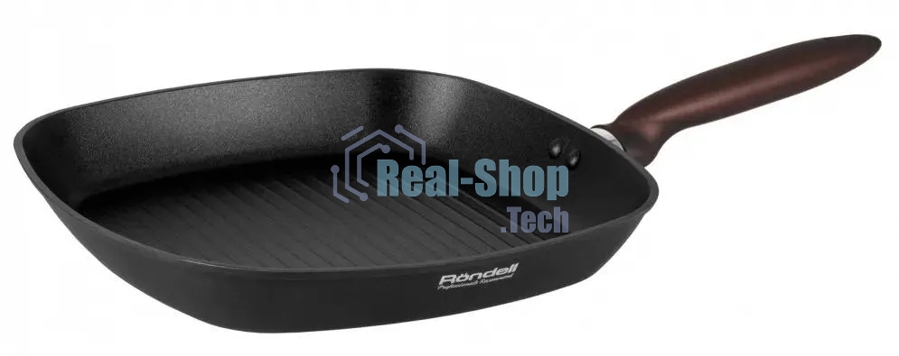 Сковорода-гриль Rondell Tierno RDA-1579, 28 см, без крышки, черный