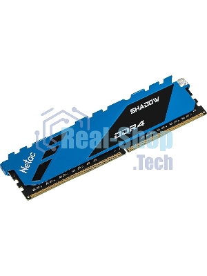 Оперативная память NETAC Shadow, DDR4, 16GB (1x16GB), 3200MHz, CL16, DIMM, с радиаторами, синий