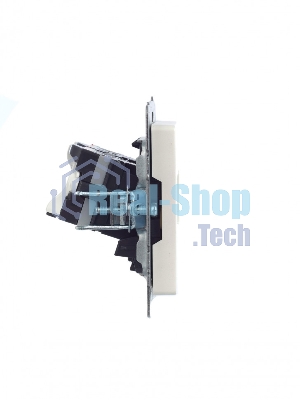 Розетка компьютерная двойная IEK BRITE РК10-2-БрЖ кат.5E RJ45 жемчуг