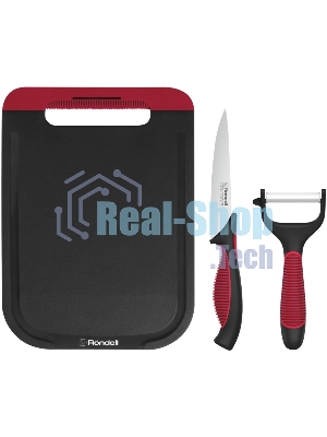 Набор ножей кухонных Rondell RD-1892 компл.:3 предм. разд. дос. черный/бордовый блистер
