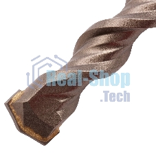 Бур по бетону Denzel двойная спираль, Cobalt W-tip, 16x260 мм, SDS PLUS