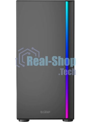 Компьютерный корпус без блока питания PCCOOLER LM300 ARGb BK, Flat Mid Tower, черный, TG, 0.45 SPCC, 1x120мм mATX, mITX 170/330/150мм 2x2.5