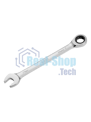 Ключ комбинированный Denzel, с трещеткой, 22 мм