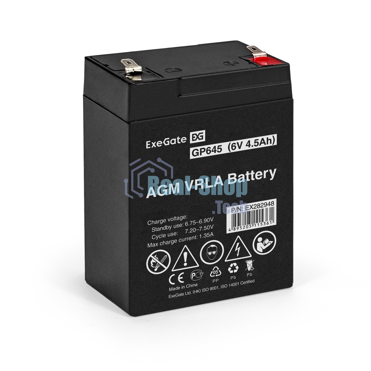 Батарея для ИБП ExeGate GP645 (6V 4.5Ah), клеммы F1
