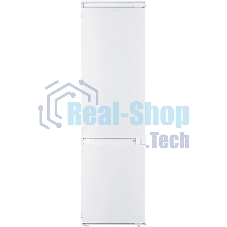 Встраиваемый холодильник Zigmund & Shtain BR 18 X белый двухкамерный 195/75 л морозилка снизу, размораживание ручное