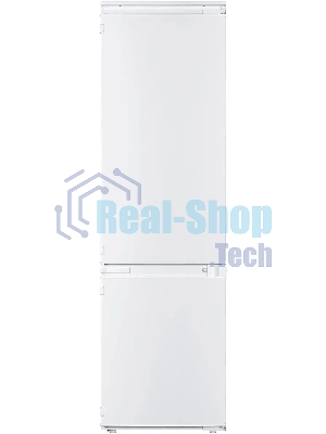Встраиваемый холодильник Zigmund & Shtain BR 18 X белый двухкамерный 195/75 л морозилка снизу, размораживание ручное