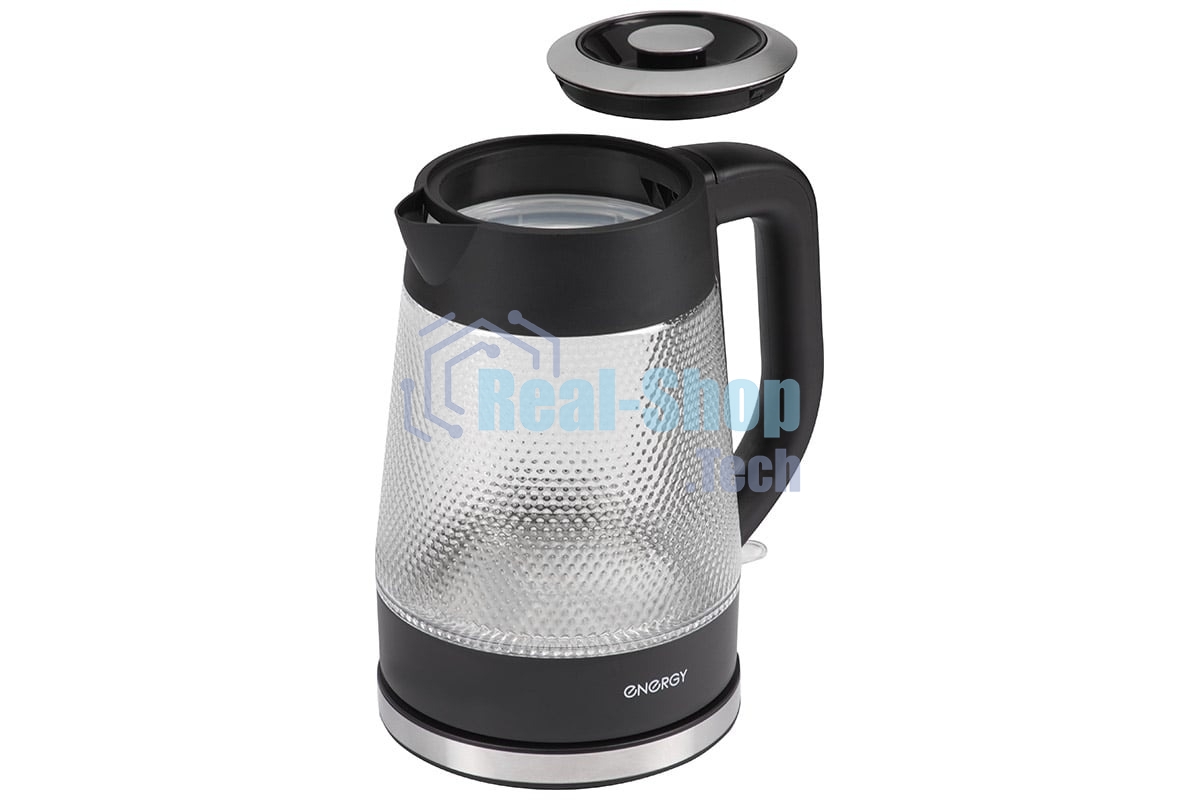 Чайник электрический Energy E-223 1.8л, рифленое стекло, черный