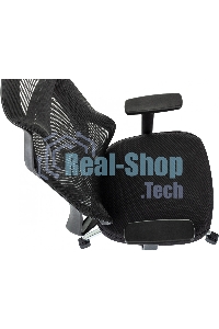 Кресло руководителя Бюрократ MC-412N-H черный сетка/ткань с подголов. крестов. металл хром