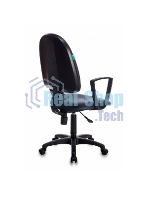 Кресло Бюрократ CH-1300N/OR-16 черный, экокожа, 120 кг, механизм качания