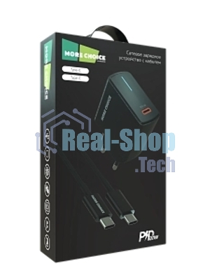 Сетевое зарядное устройство MORE CHOICE (4610196409912) NC60a черный - СЗУ 1USB-C 3.0A PD 20W быстрая зарядка для Type-C
