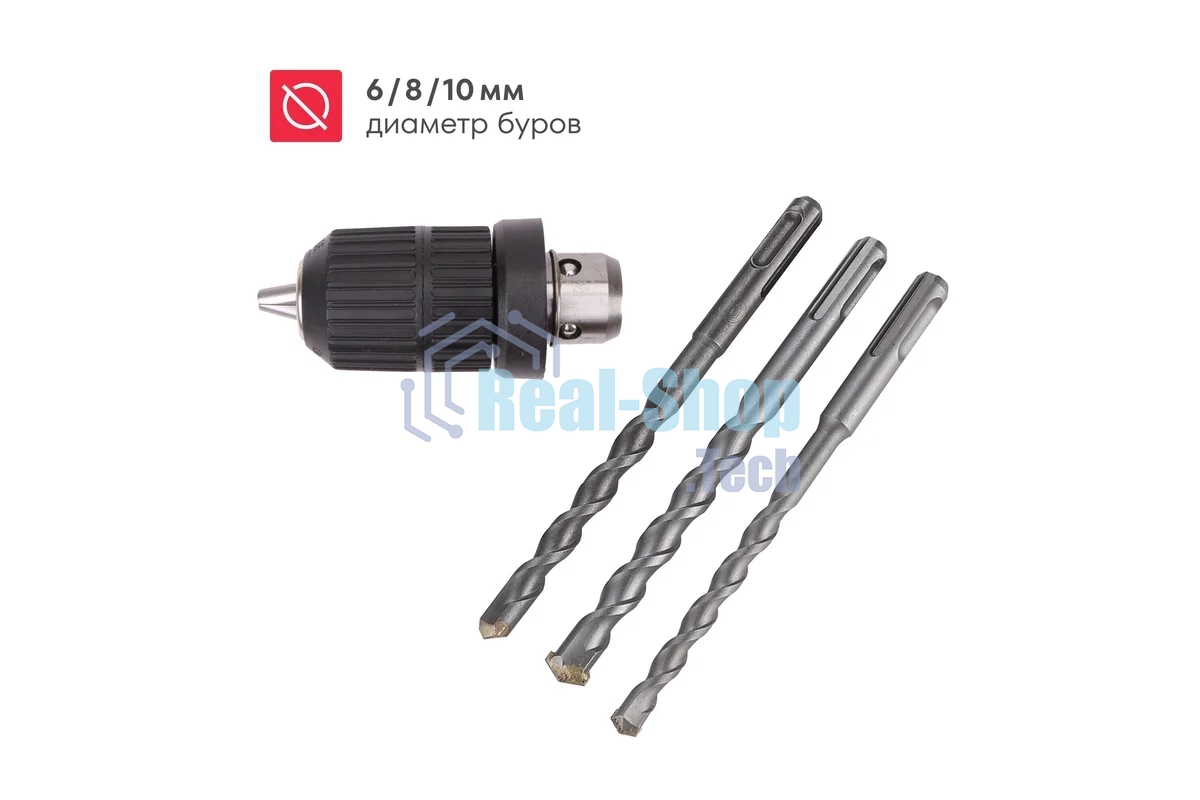 Перфоратор Boxbot RH-800С, 800 Вт, 2.8 Дж, кейс, быстросъ емный патрон SDS+ и кулачковый патрон в комплекте