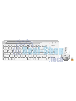 Комплект клавиатура+мышь A4Tech FStyler FB2535C беспроводной, USB + Bluetooth, 2000 DPI, белый