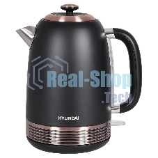 Чайник электрический Hyundai HYK-S4501 1.7л. 2200Вт черный/бронзовый (корпус: нержавеющая сталь/пластик)