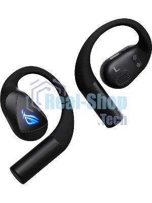 Гарнитура ASUS ROG Cetra Open Wireless Gaming Earbuds чёрный, беспроводная, радиоканал, до 16 ч, подсветка, совместимость с PS5