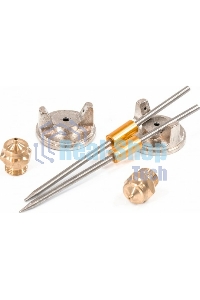 Краскопульт пневматический Matrix краскораспылитель пневмат. с верхним бачком v=1.0л + сопла